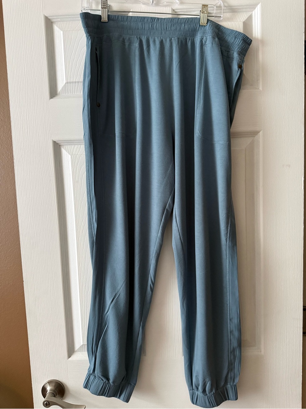 Soft Surroundings 2EJ44 Relaxed Ankle Jogger Pants - Bluestone Jersey Knit